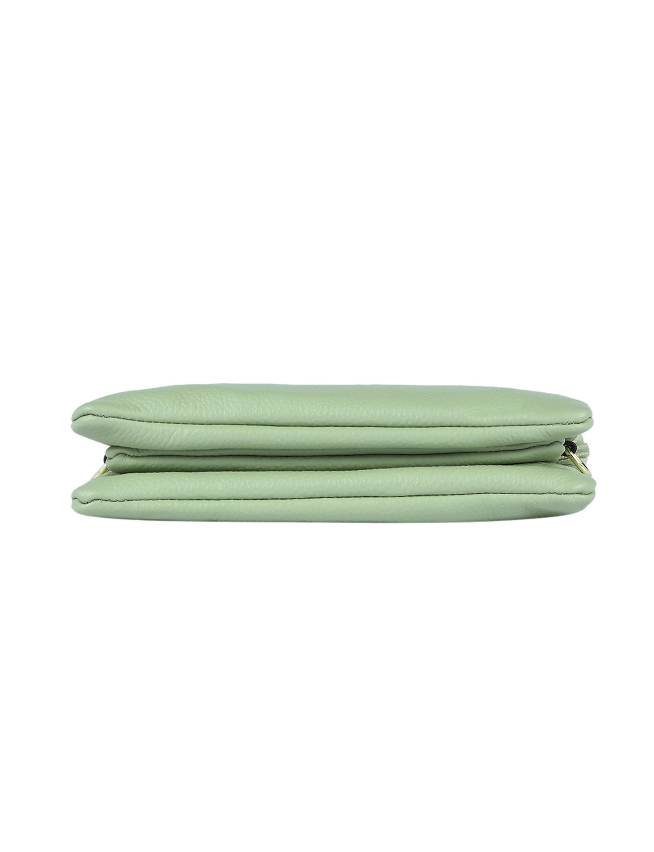 CANDICE LEDERBRIEFTASCHE MIT SCHULTERGURT - PISTAZIE