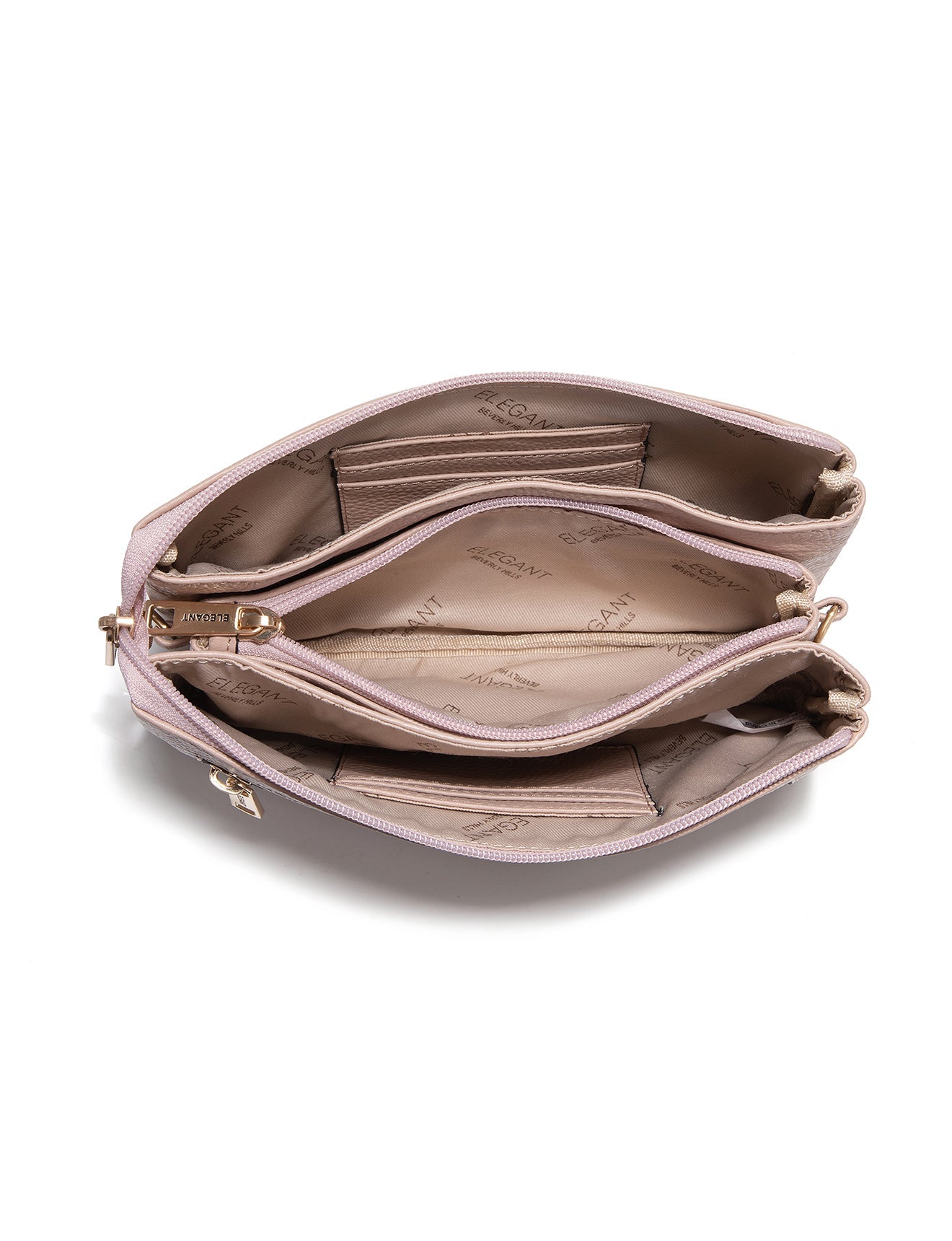 CANDICE LEDERBRIEFTASCHE MIT SCHULTERGURT - E1-0809-PINK