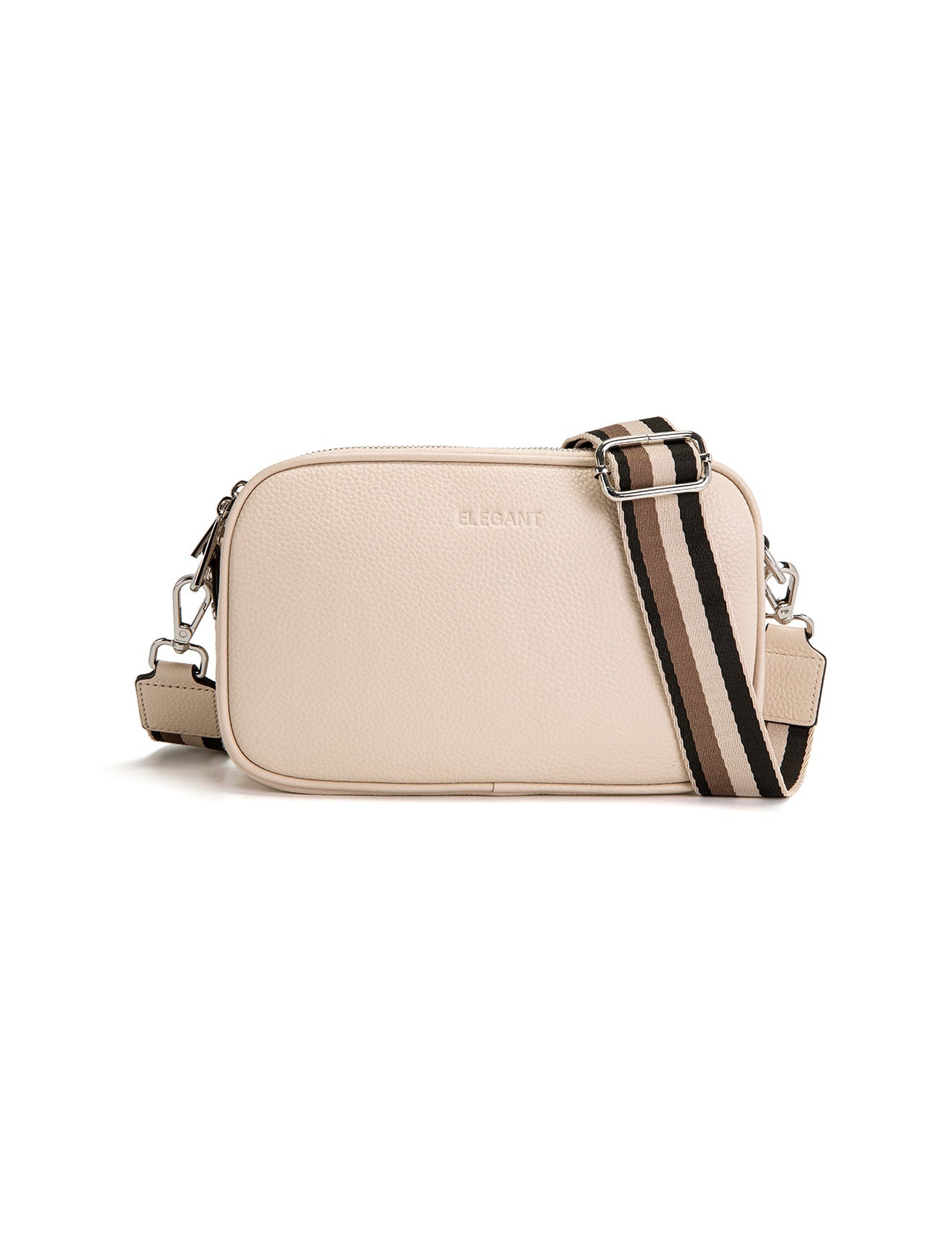 ANNA CROSSBODY MIT DREI FÄCHERN -E1-0811B-IVORY- NEU IN