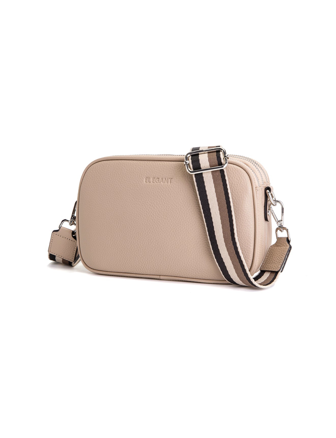 ANNA CROSSBODY MIT DREI FÄCHERN -E1-0811B-PUTTY- NEU IN