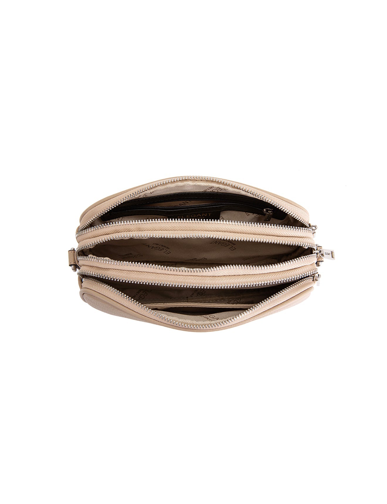 ANNA CROSSBODY MIT DREI FÄCHERN -E1-0811B-PUTTY- NEU IN