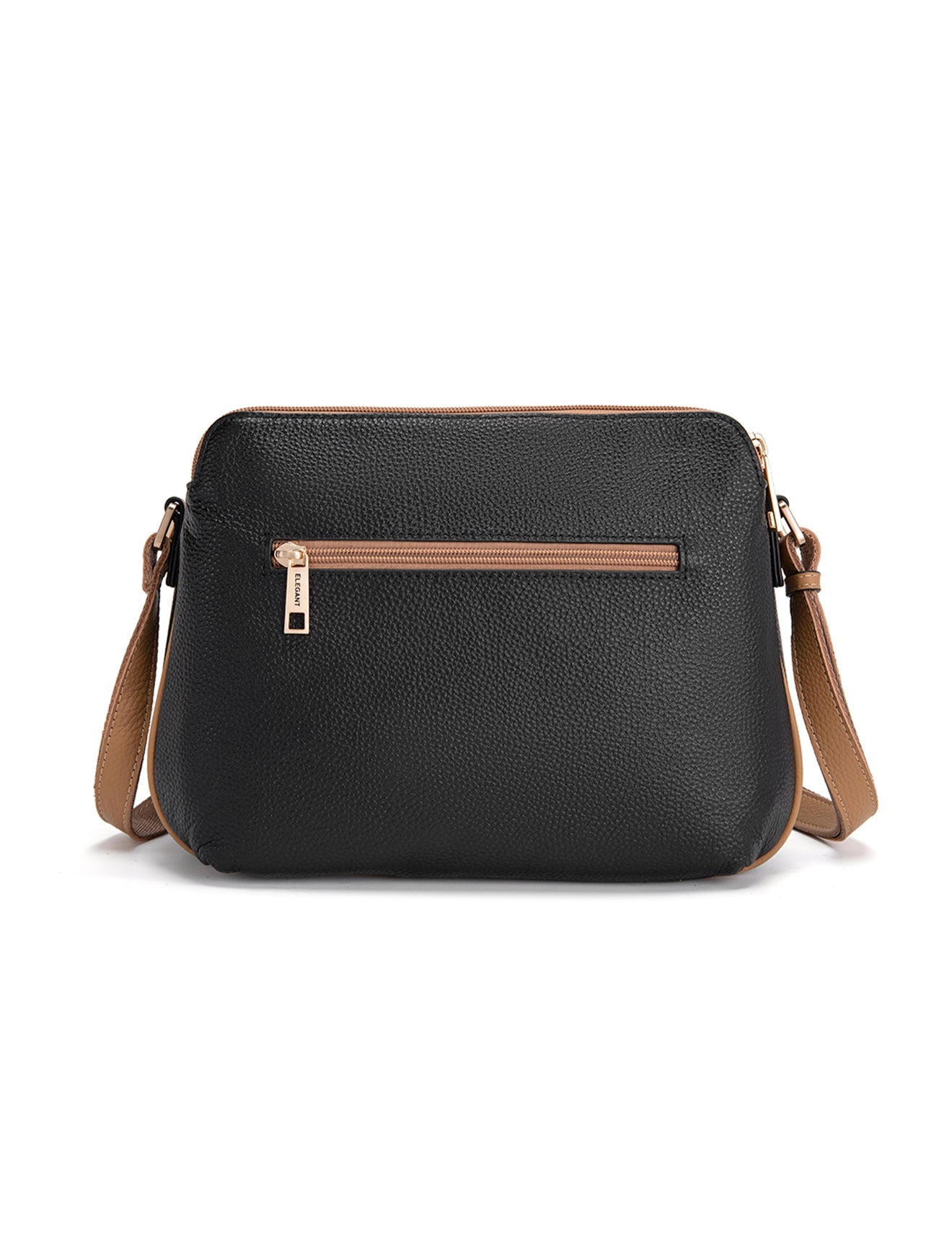 BROOKE XBODY-TASCHE AUS LEDER MIT DREI FÄCHERN - E1-0828-BLK/CAM - NEU