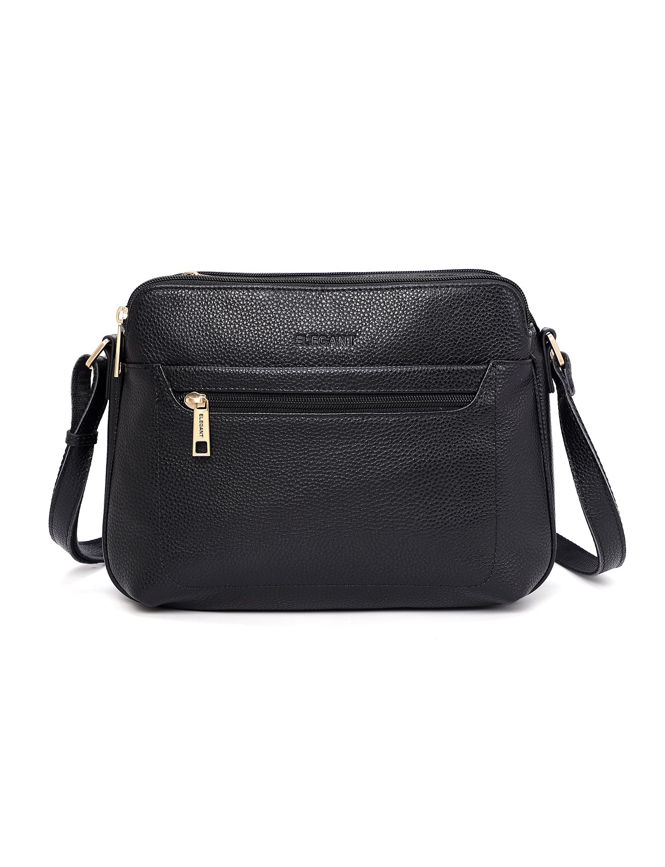 BROOKE XBODY-TASCHE AUS LEDER MIT DREI FÄCHERN - E1-0828-BLK