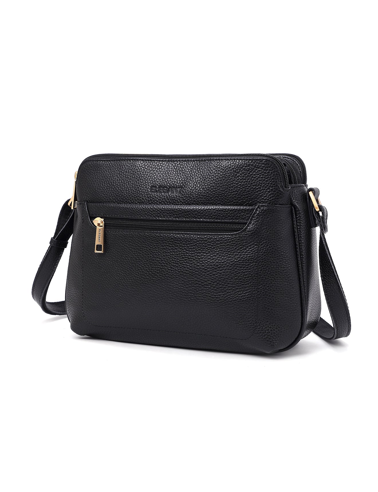 BROOKE XBODY-TASCHE AUS LEDER MIT DREI FÄCHERN - E1-0828-BLK