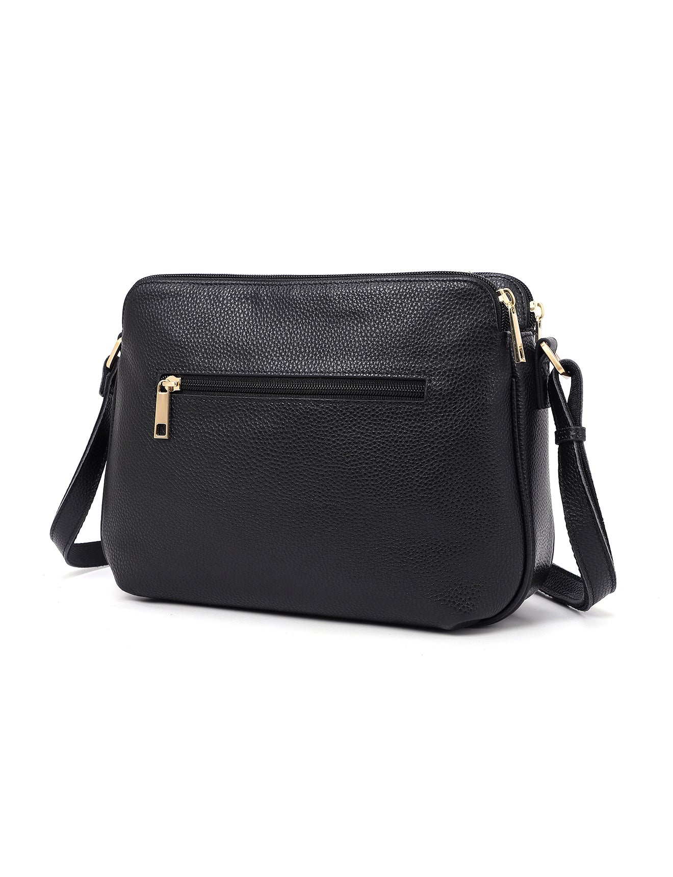 BROOKE XBODY-TASCHE AUS LEDER MIT DREI FÄCHERN - E1-0828-BLK