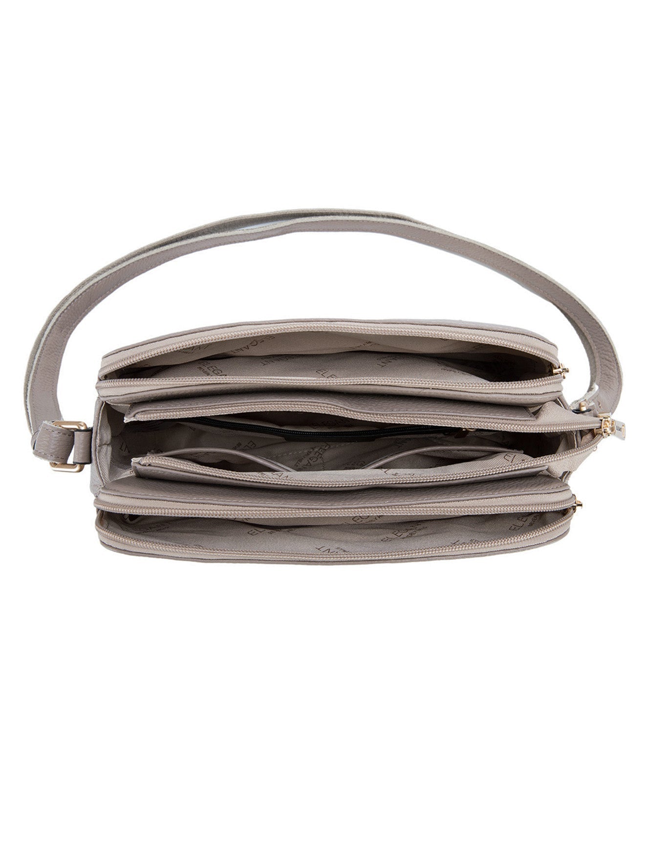 BROOKE XBODY-TASCHE AUS LEDER MIT DREI FÄCHERN-E1-0828-MOKKA
