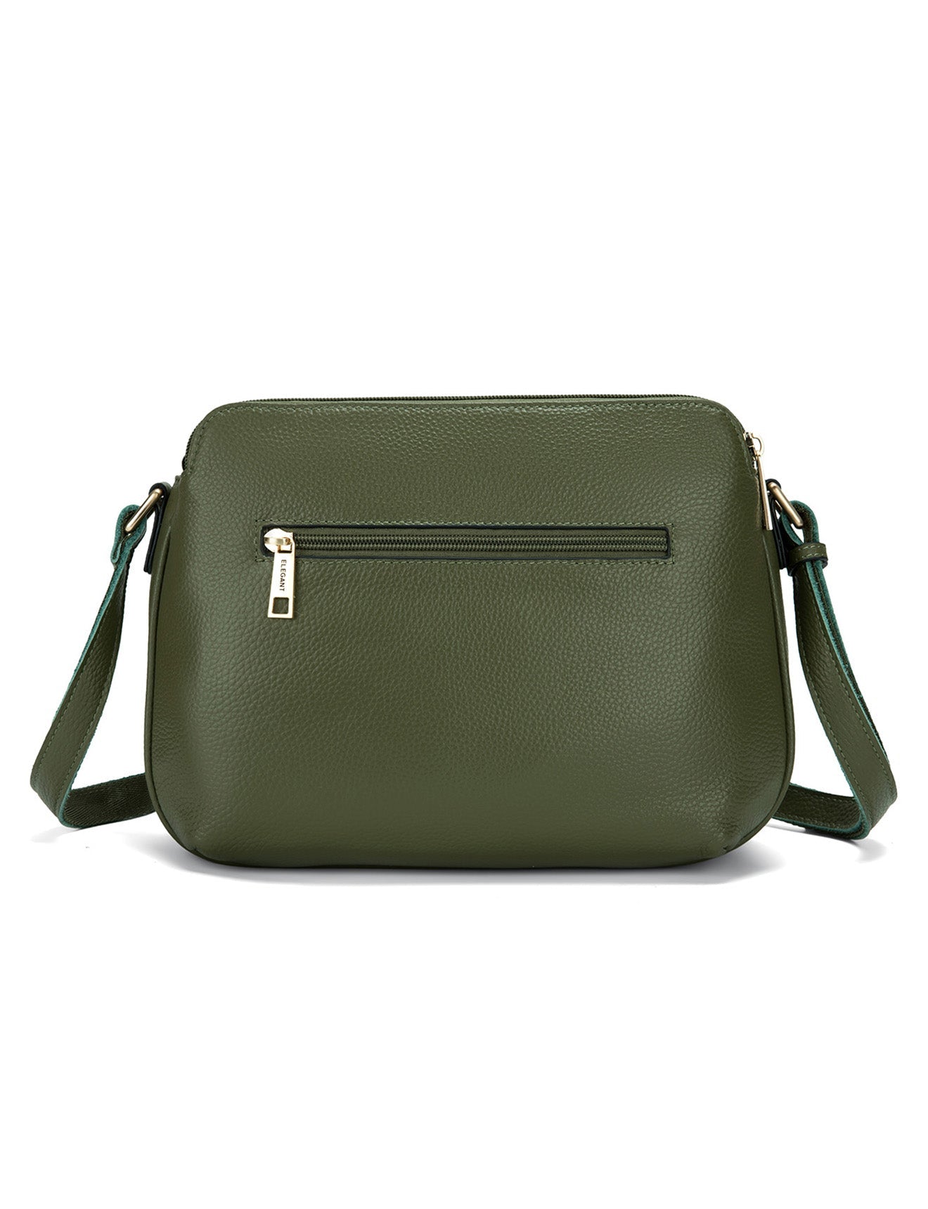 BROOKE XBODY-TASCHE AUS LEDER MIT DREI FÄCHERN-E1-0828-OLIVE