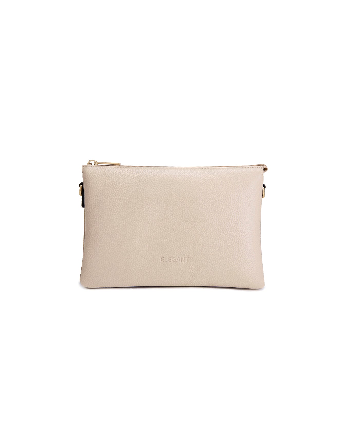 CLEO XBODY-TASCHE AUS LEDER MIT DREI FÄCHERN - E1-0841-IVORY/PUTTY - NEU