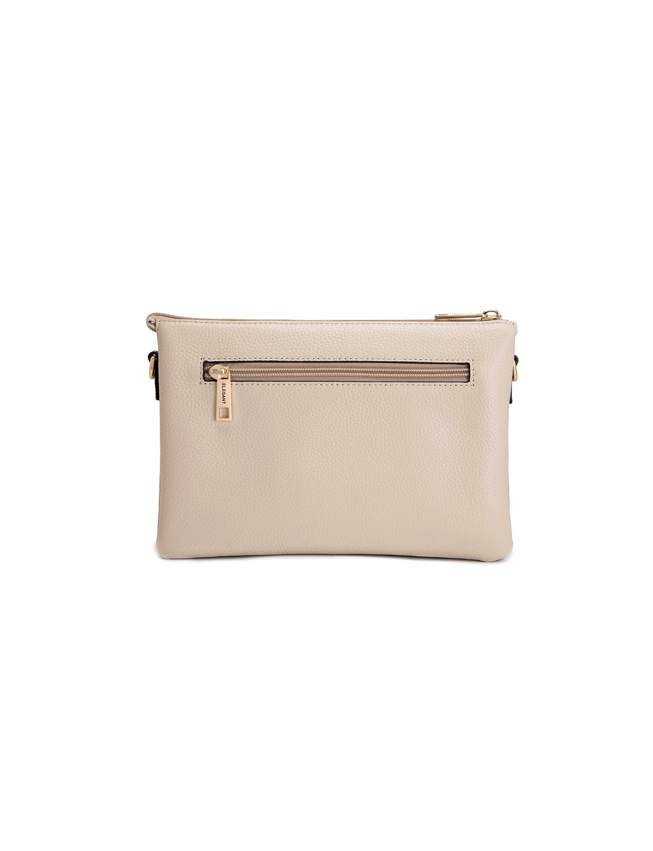 CLEO XBODY-TASCHE AUS LEDER MIT DREI FÄCHERN - E1-0841-IVORY/PUTTY - NEU