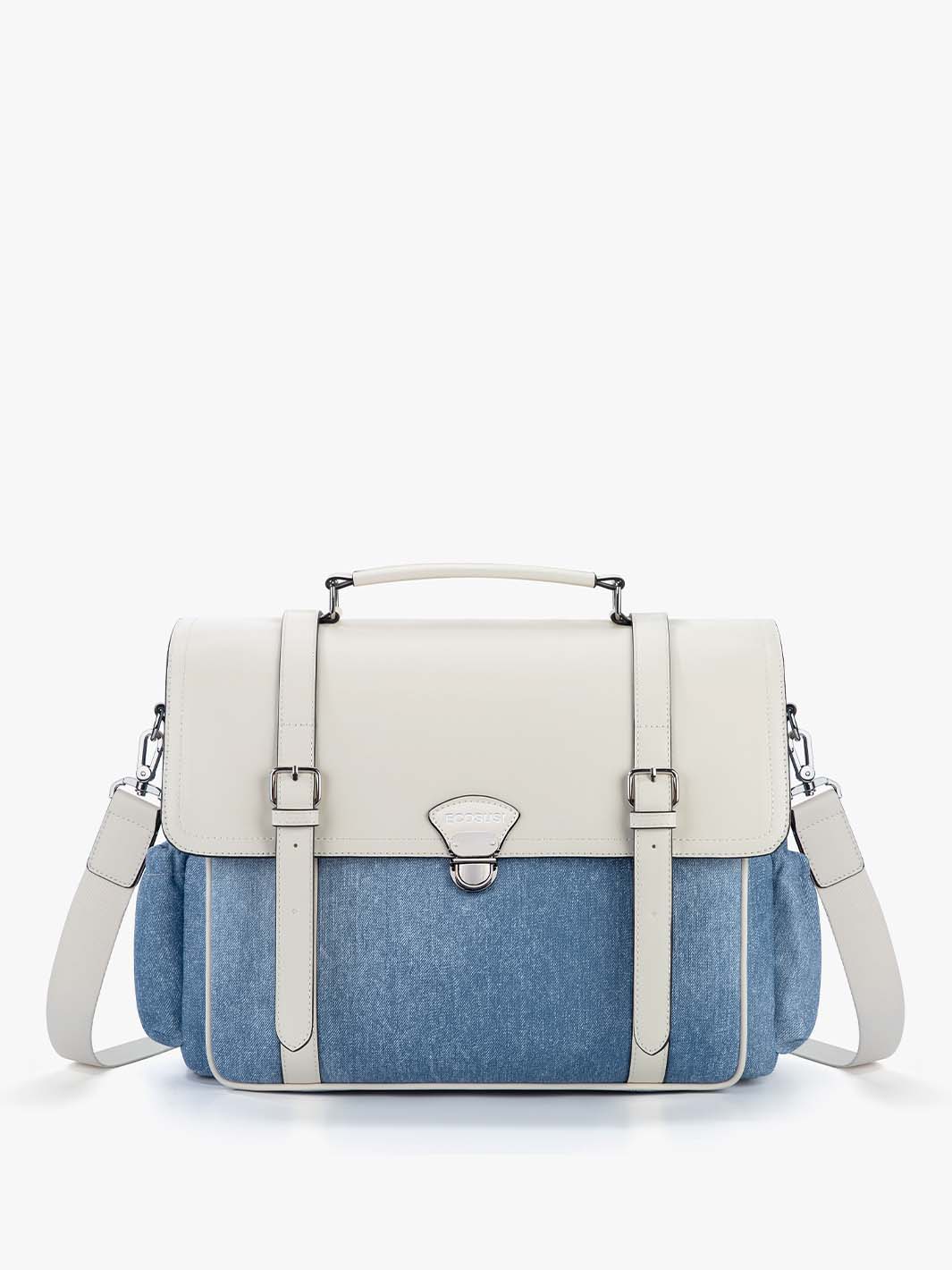 15,6-Zoll-Aktentasche aus Denim-inspiriertem PU-Gewebe