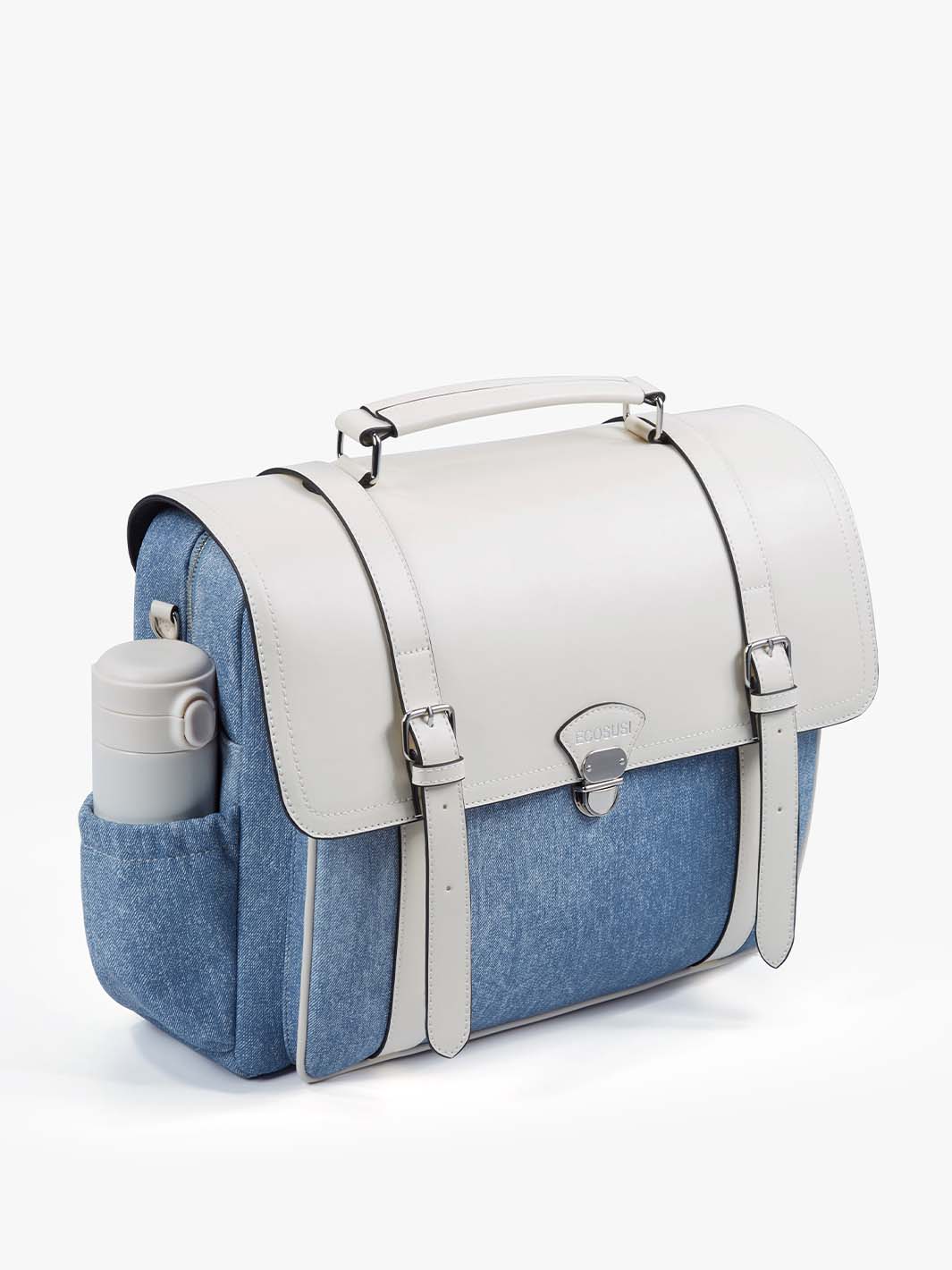 15,6-Zoll-Aktentasche aus Denim-inspiriertem PU-Gewebe