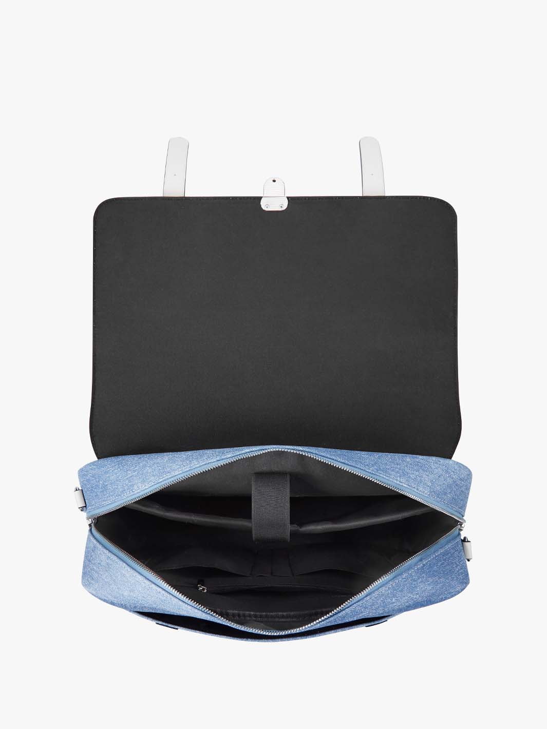 15,6-Zoll-Aktentasche aus Denim-inspiriertem PU-Gewebe