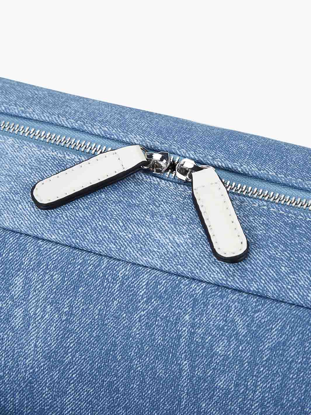 15,6-Zoll-Aktentasche aus Denim-inspiriertem PU-Gewebe