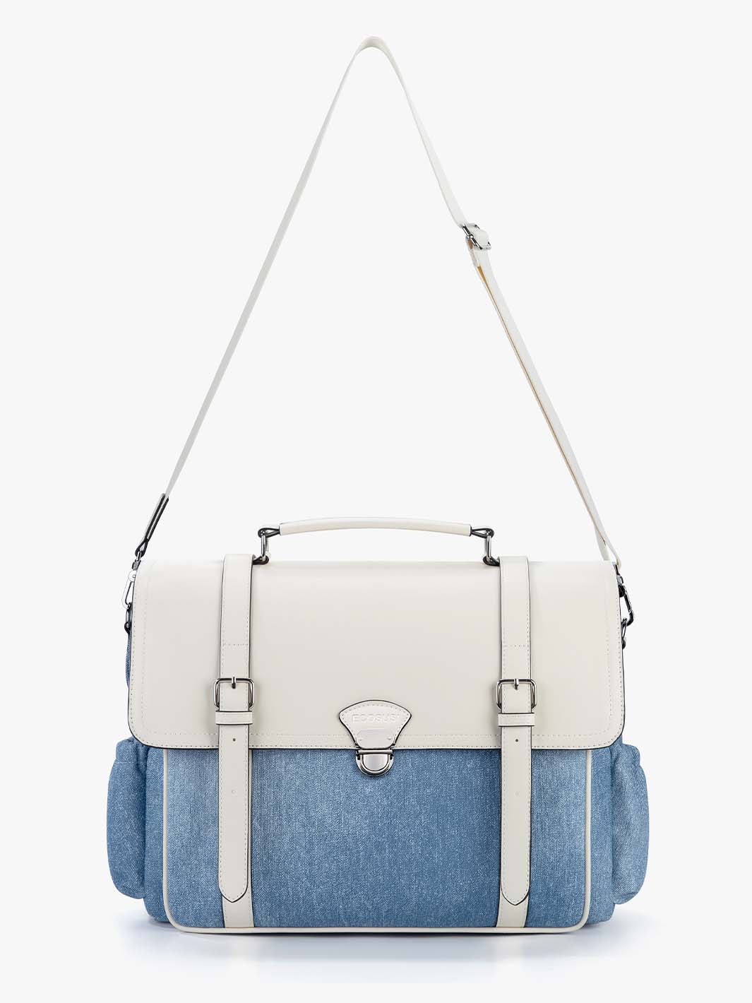15,6-Zoll-Aktentasche aus Denim-inspiriertem PU-Gewebe