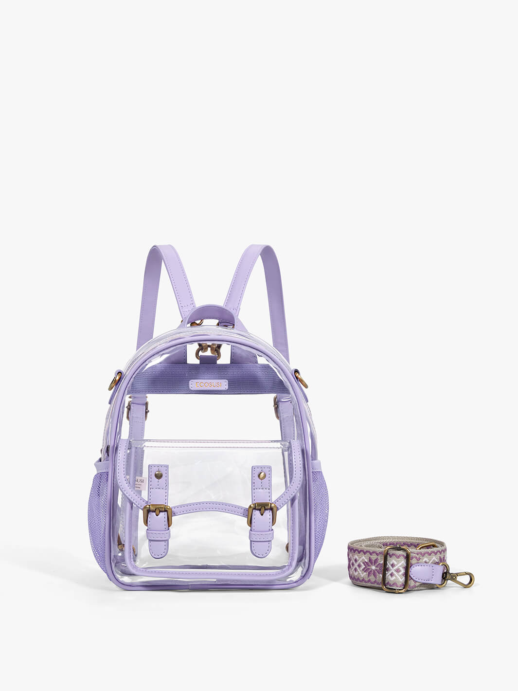 Lilas transparente Mini-Rucksäcke – Stadionzulassung