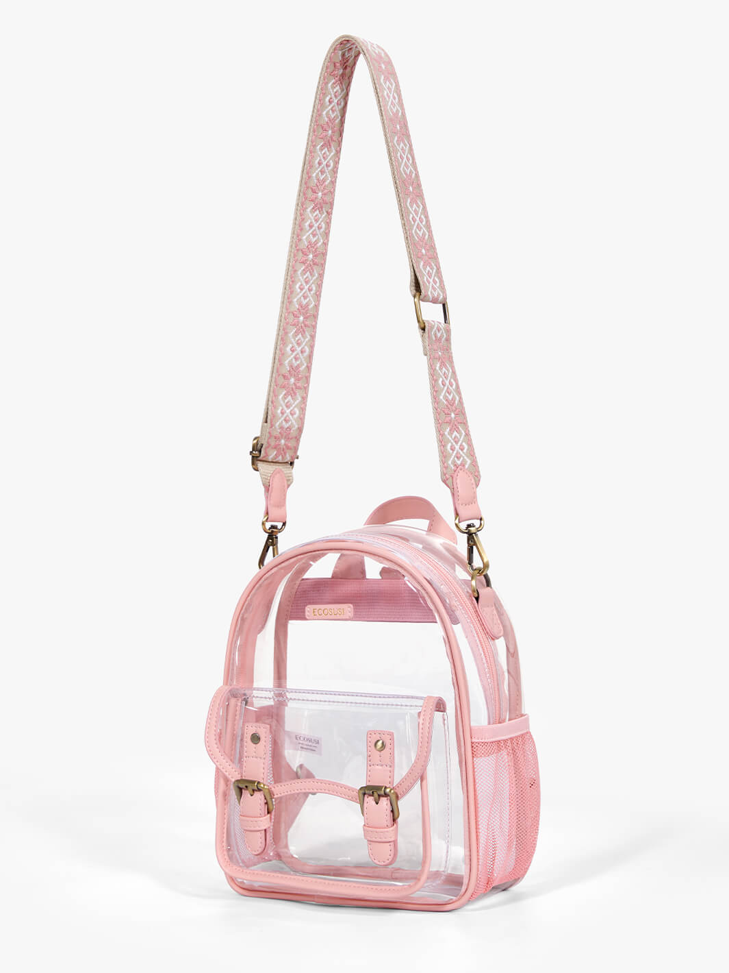 Lilas transparente Mini-Rucksäcke – Stadionzulassung