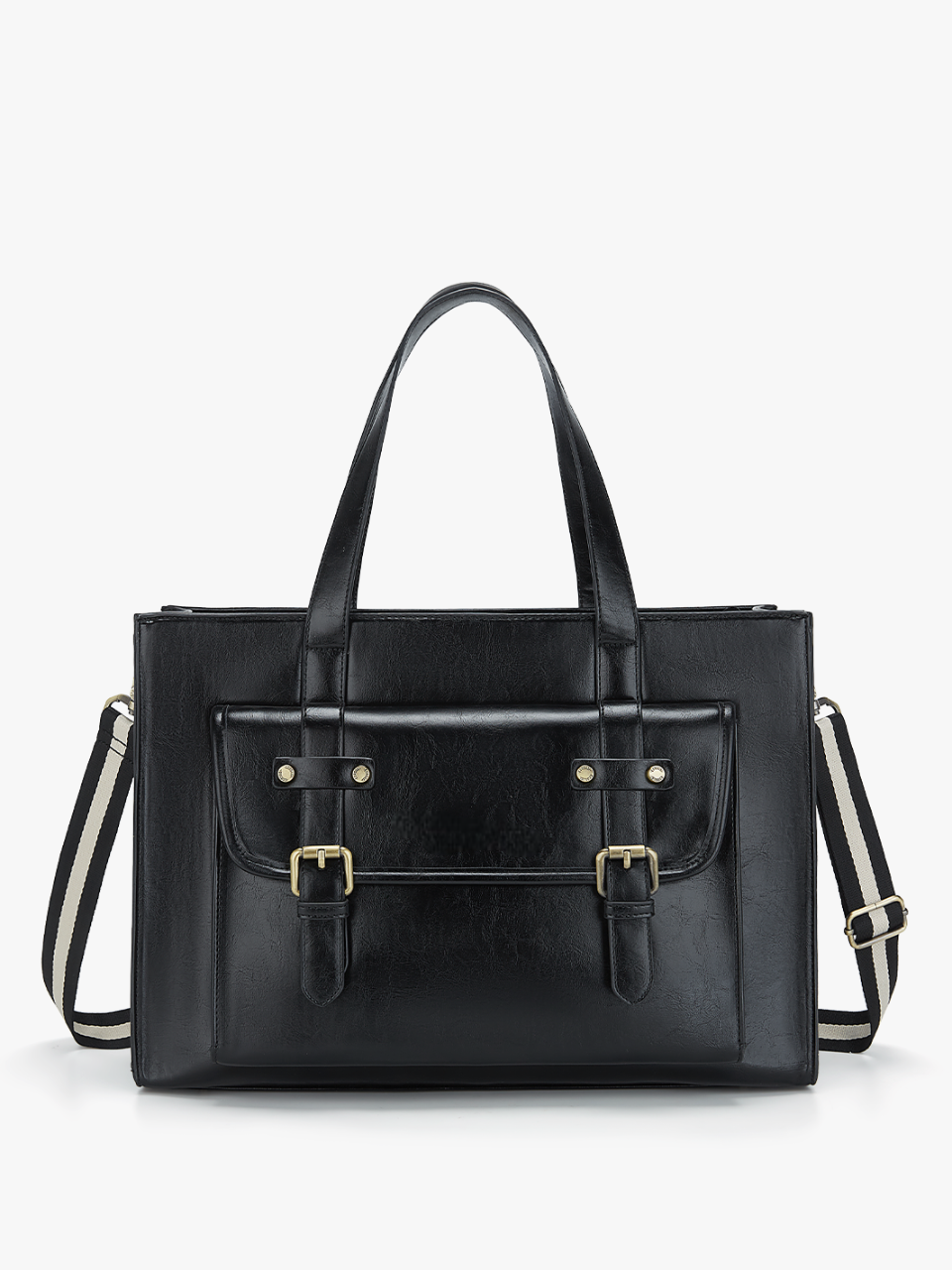 Olivias klassische Laptop-Handtasche aus veganem Leder