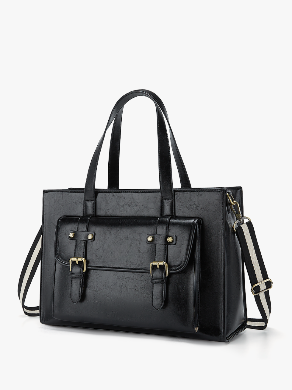 Olivias klassische Laptop-Handtasche aus veganem Leder