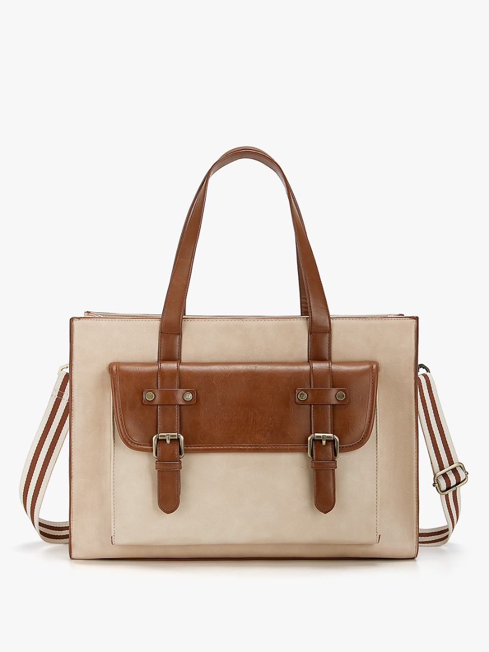Olivias klassische Laptop-Handtasche aus veganem Leder
