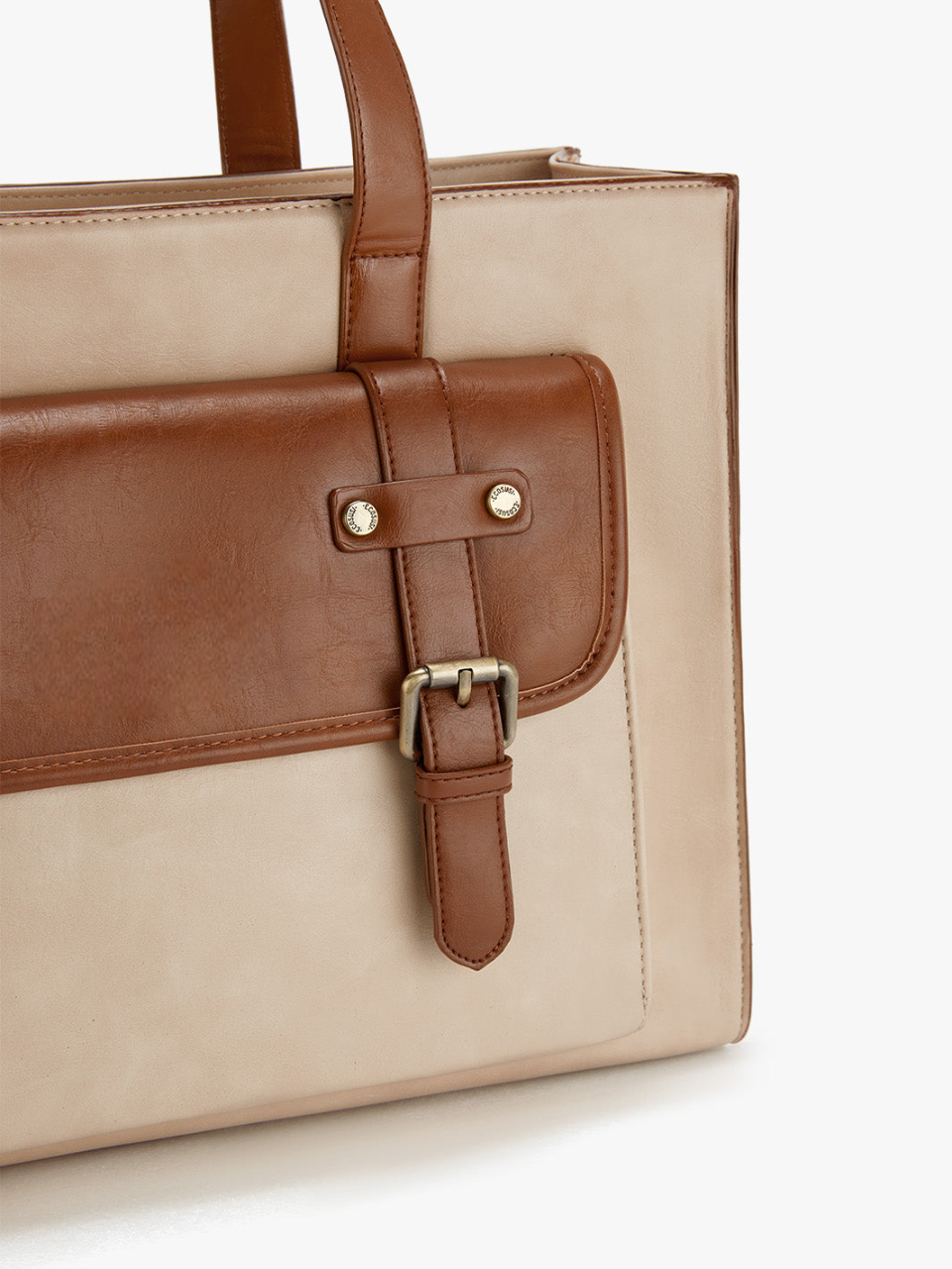 Olivias klassische Laptop-Handtasche aus veganem Leder