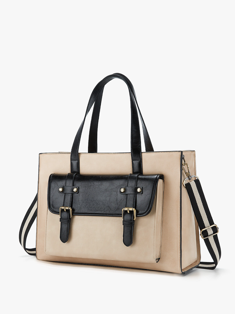 Olivias klassische Laptop-Handtasche aus veganem Leder