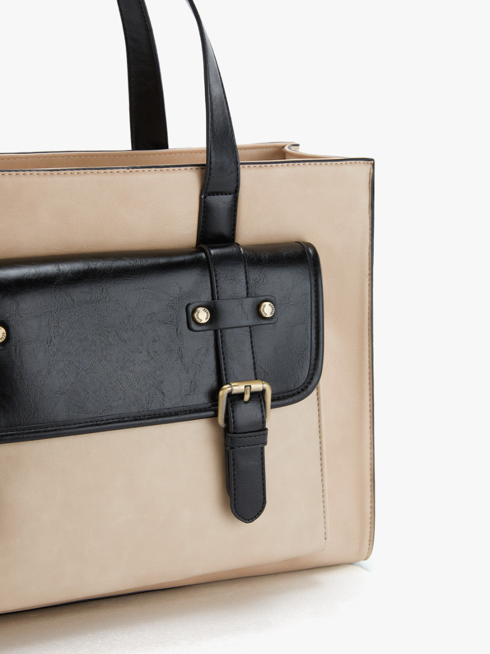 Olivias klassische Laptop-Handtasche aus veganem Leder