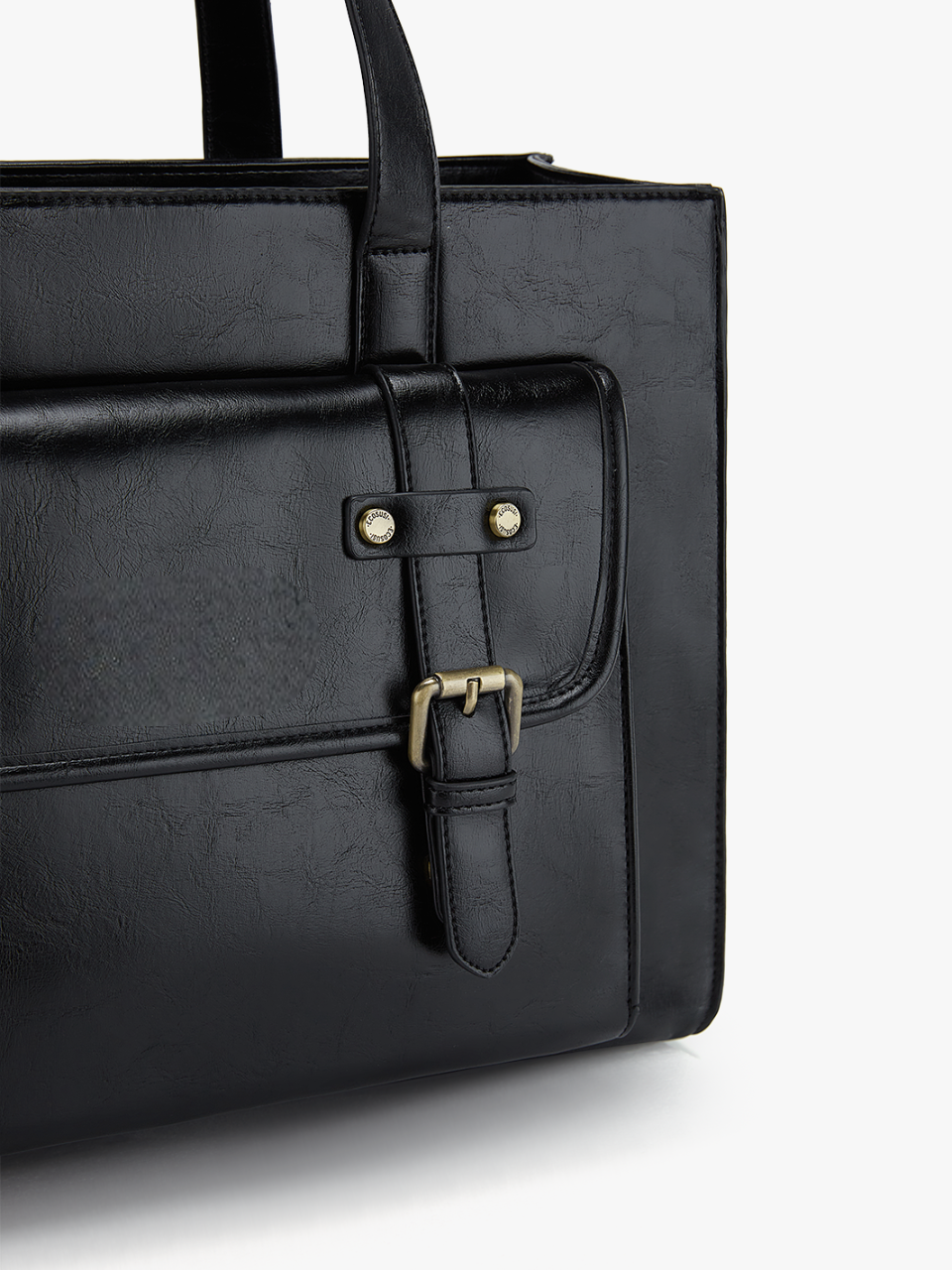 Olivias klassische Laptop-Handtasche aus veganem Leder