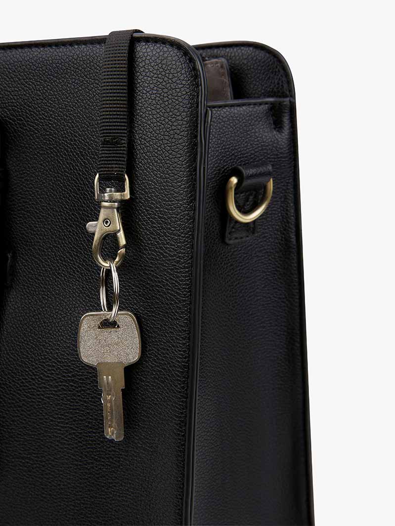 Vielseitige 15,6-Zoll-Laptop-Aktentasche aus veganem Leder für Damen