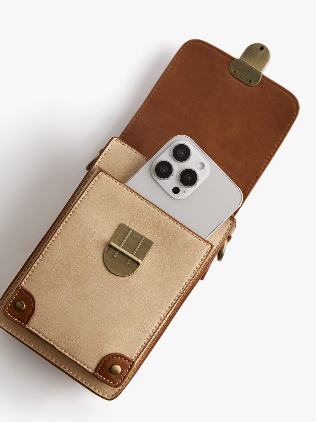 Kleine Vintage Crossbody-Handytasche für Damen