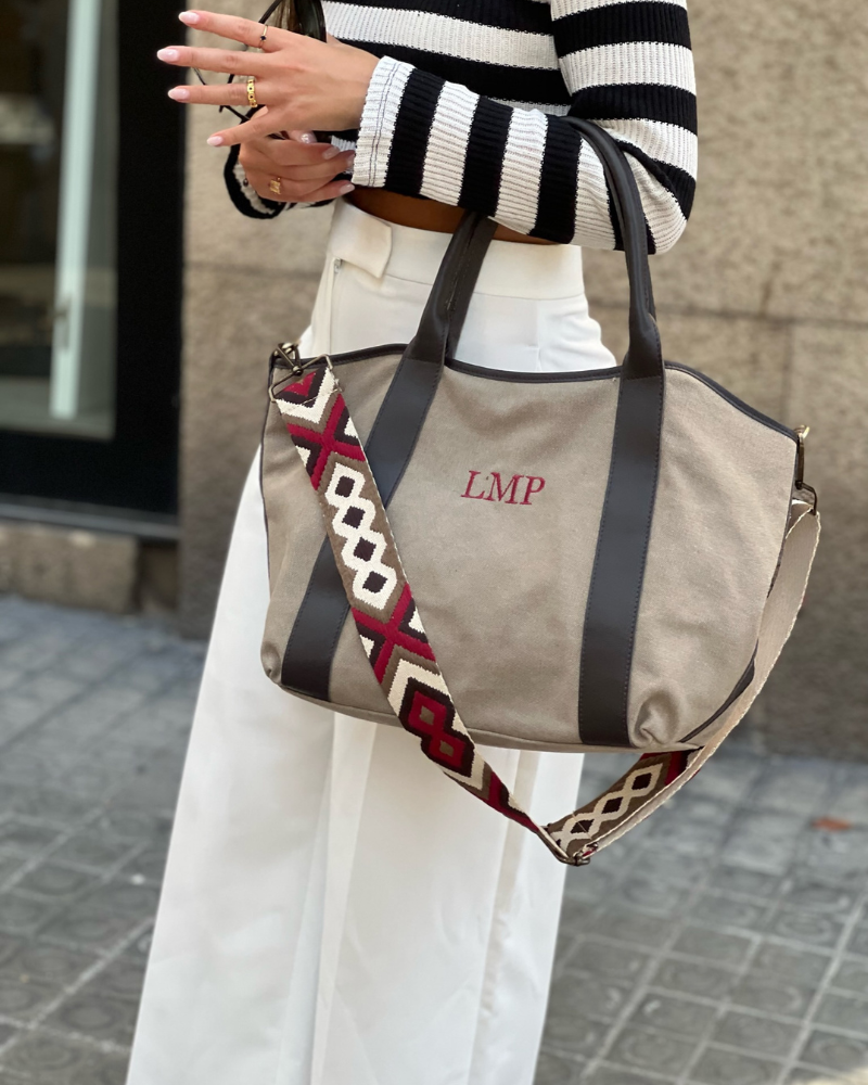 Taupefarbene Federica-Tasche