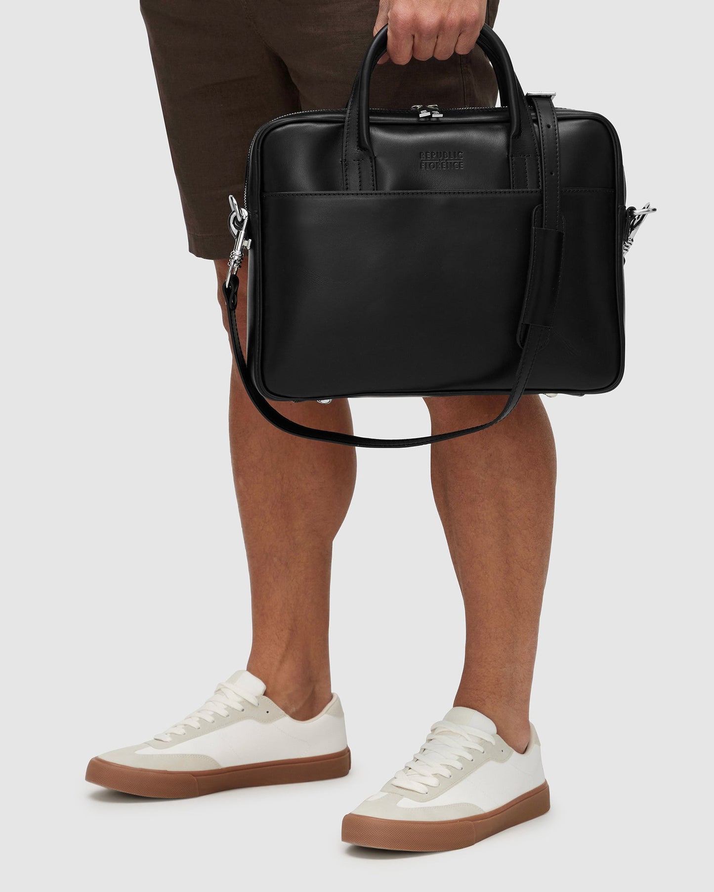 Glasgow Deluxe Schwarz - Leder-Aktentasche für 13"-Laptops