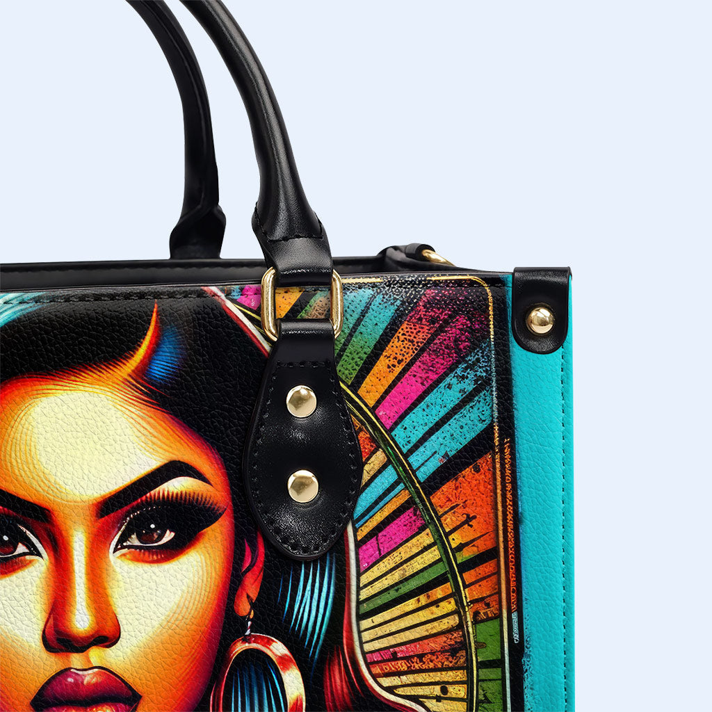 Ich sagte, was ich sagte - personalisierte Lederhandtasche - HG40