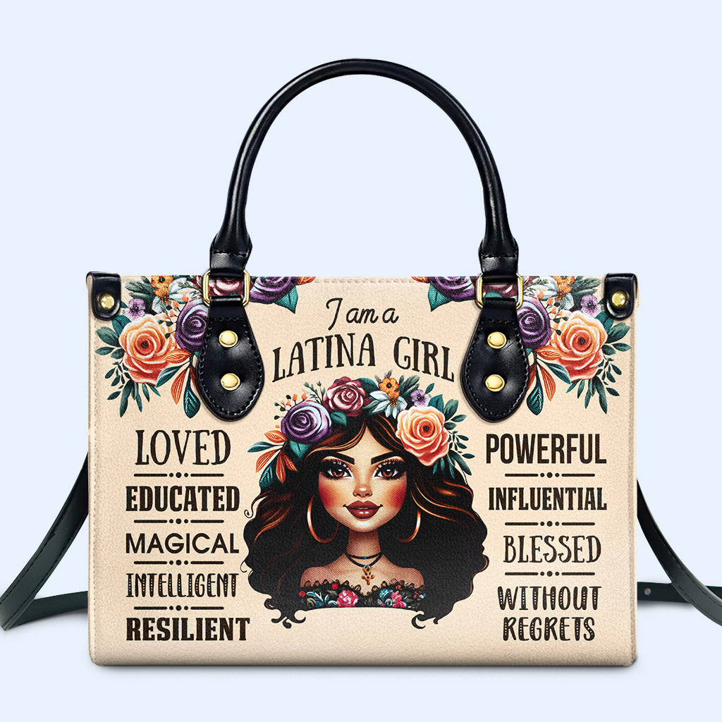 I Am A Latina Girl - Personalized Custom Leather Handbag - HG48