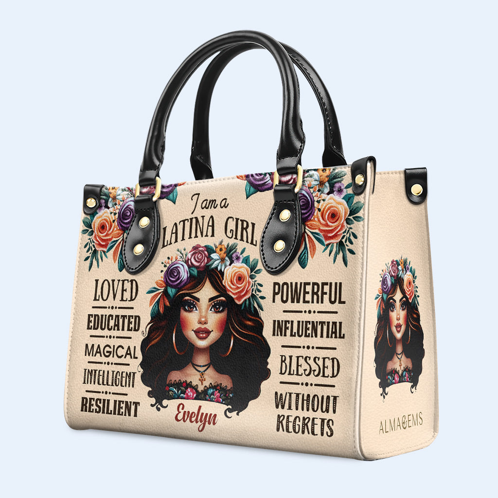 I Am A Latina Girl - Personalized Custom Leather Handbag - HG48