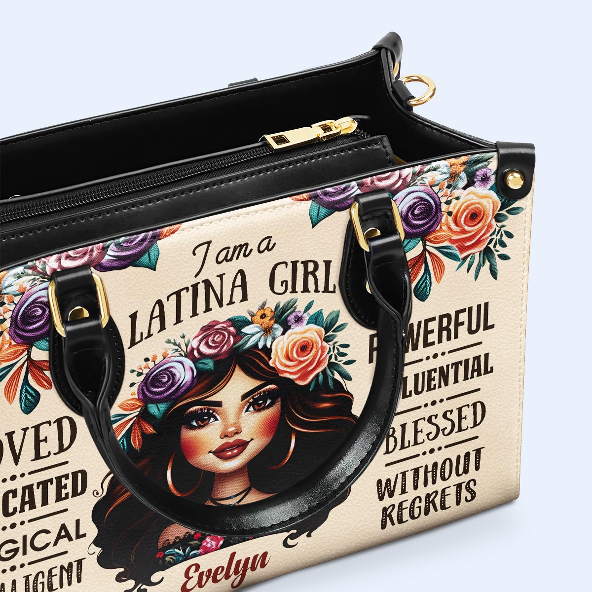 I Am A Latina Girl - Personalized Custom Leather Handbag - HG48