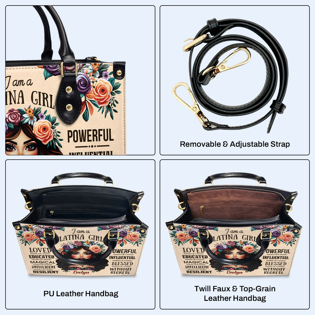 I Am A Latina Girl - Personalized Custom Leather Handbag - HG48