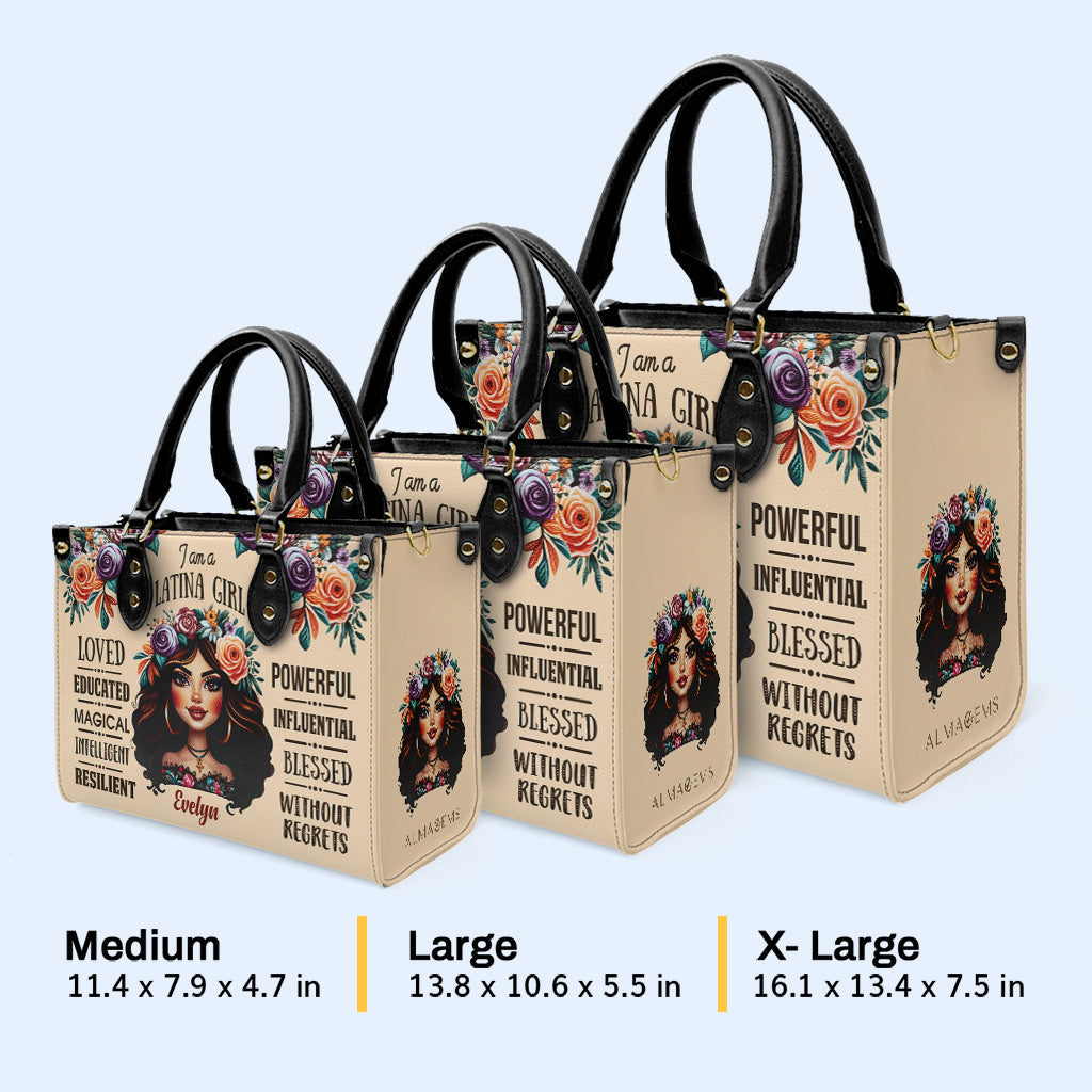 I Am A Latina Girl - Personalized Custom Leather Handbag - HG48