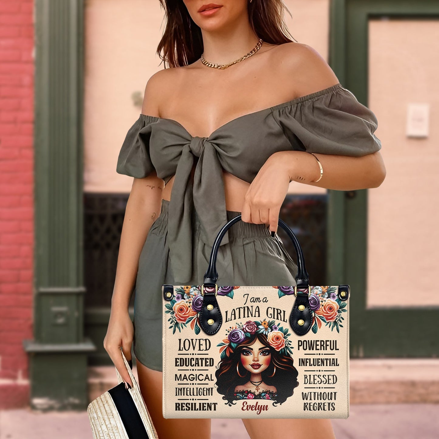 I Am A Latina Girl - Personalized Custom Leather Handbag - HG48