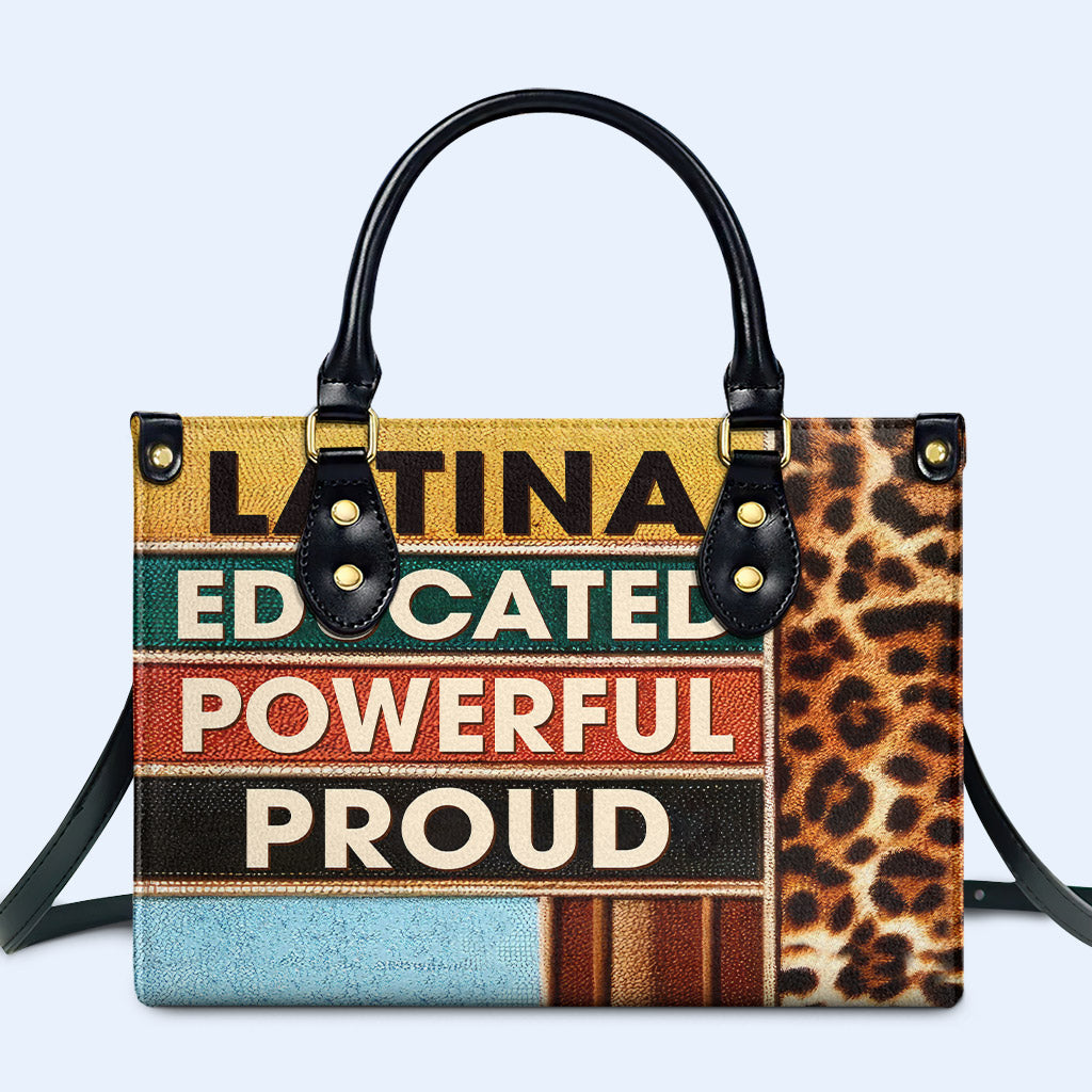 Stolze Latina - Personalisierte Lederhandtasche - HG54