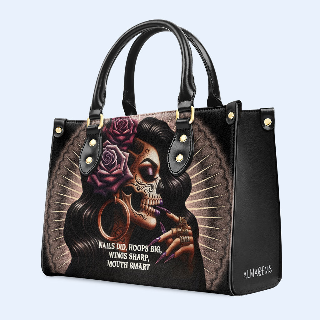 Nails Did Hoops Big - Personalisierte Lederhandtasche - HG60