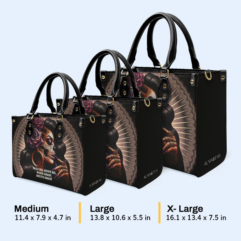 Nails Did Hoops Big - Personalisierte Lederhandtasche - HG60