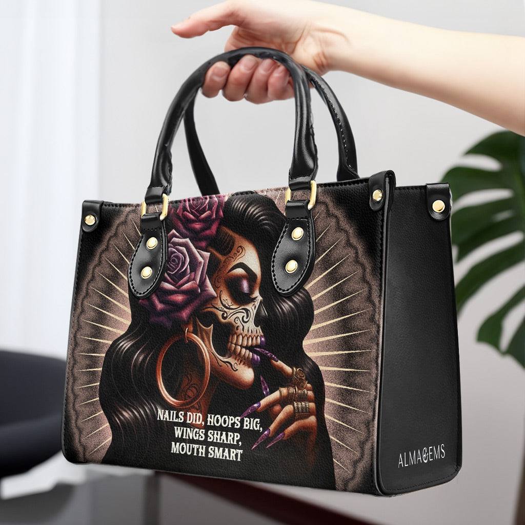 Nails Did Hoops Big - Personalisierte Lederhandtasche - HG60