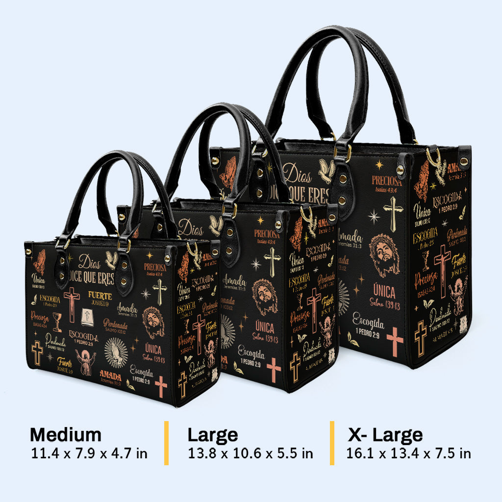 Dios Dice Que Eres – Personalisierte individuelle Lederhandtasche – HG66