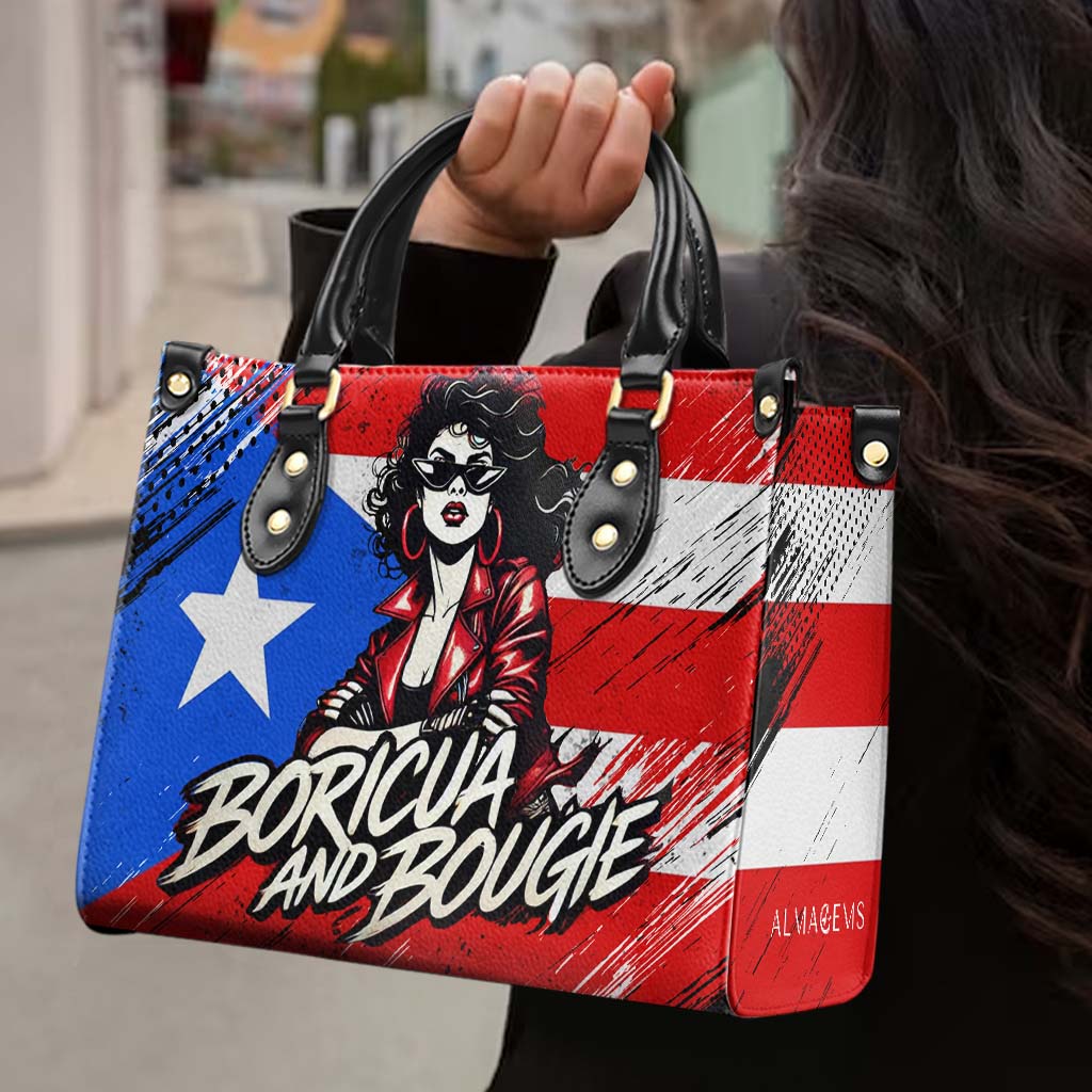 Boricua & Bougie - Personalisierte Lederhandtasche - HS022_HB