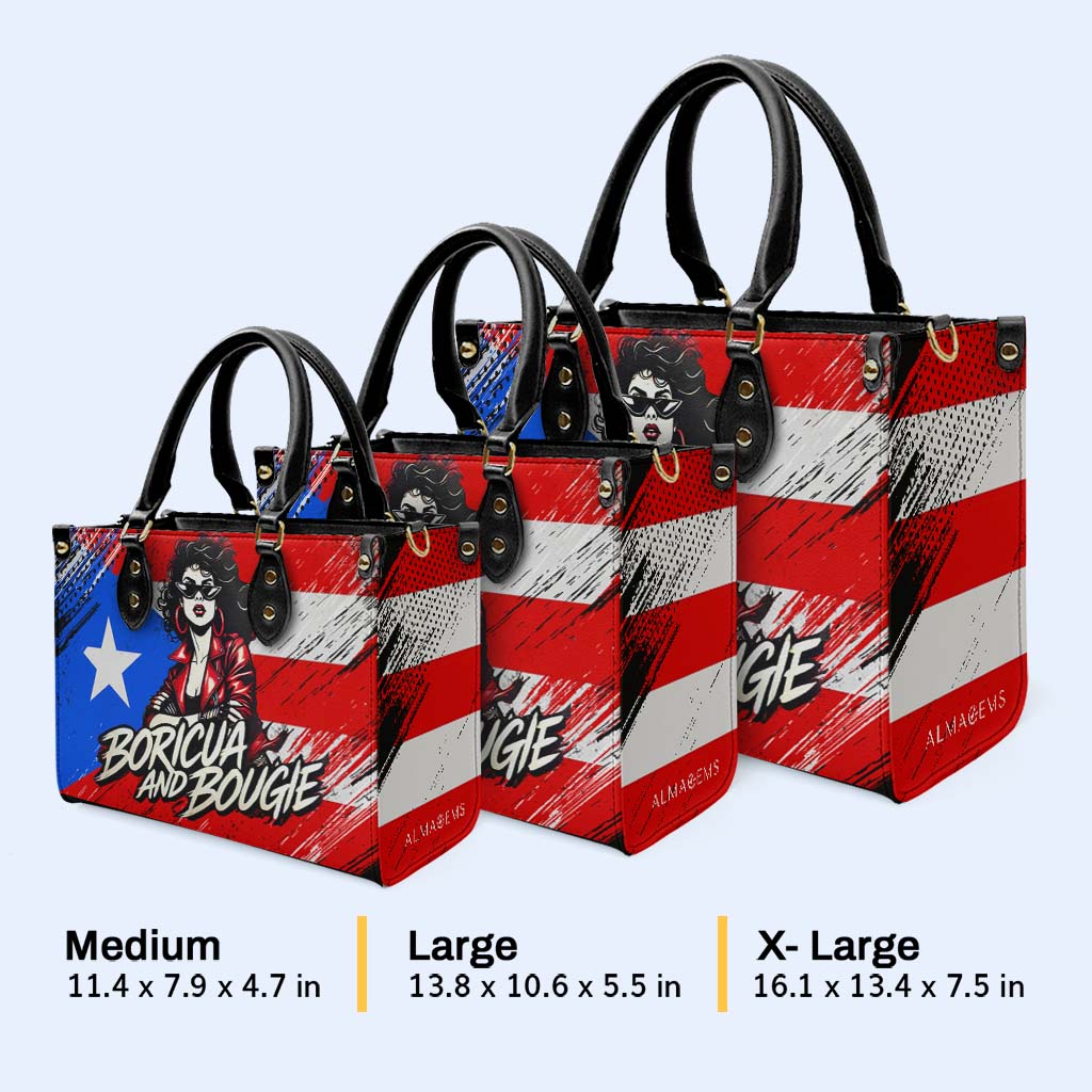 Boricua & Bougie - Personalisierte Lederhandtasche - HS022_HB