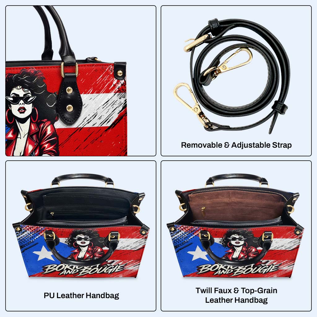 Boricua & Bougie - Personalisierte Lederhandtasche - HS022_HB