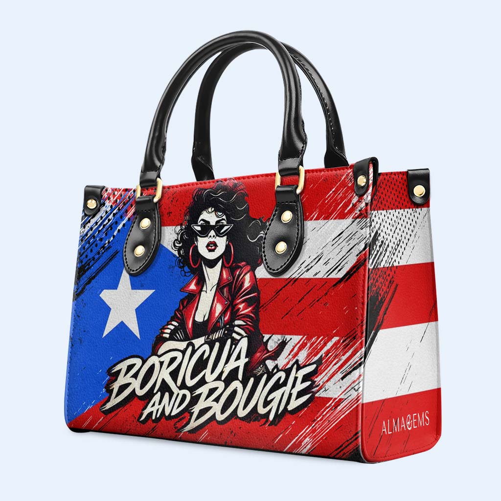 Boricua & Bougie - Personalisierte Lederhandtasche - HS022_HB