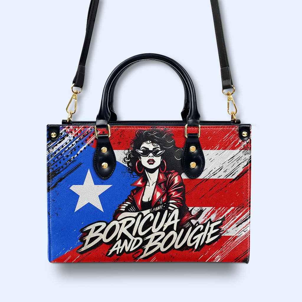 Boricua & Bougie - Personalisierte Lederhandtasche - HS022_HB
