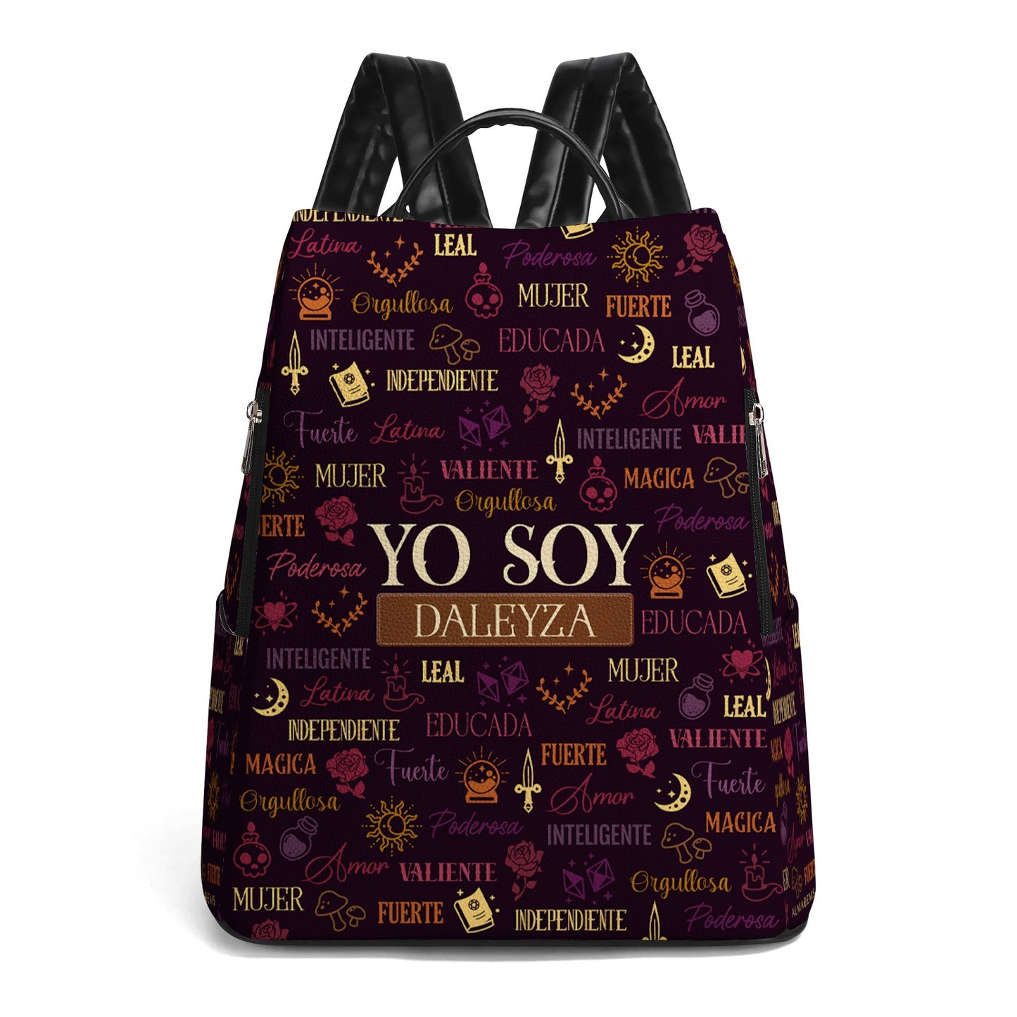Yo Soy - Personalized Custom Leather BackPack - HS033_BP
