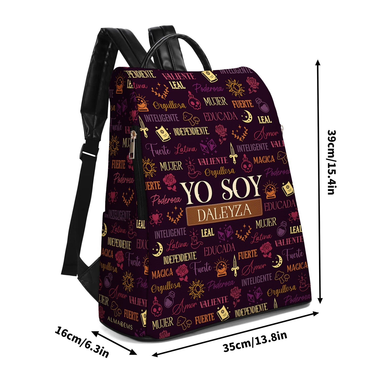 Yo Soy - Personalized Custom Leather BackPack - HS033_BP